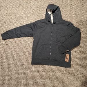 Gray Sandia Peak Mountain Sherpa Hoodie
